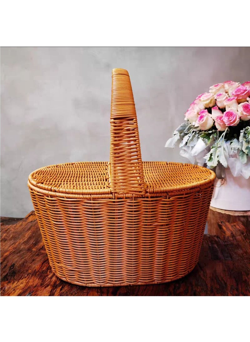 LINGWEI - Outdoor Picnic Storage Basket Picnic Basket Fruit Storage Basket - Image 1