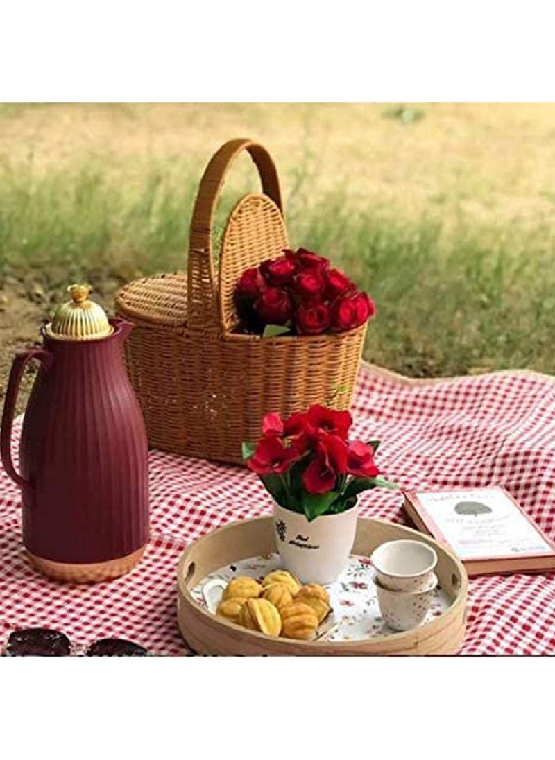 LINGWEI - Outdoor Picnic Storage Basket Picnic Basket Fruit Storage Basket - Image 1