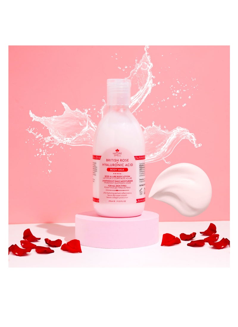 Nature Spell Rose Body Lotion With Hyaluronic Acid 276ML  - Image 2