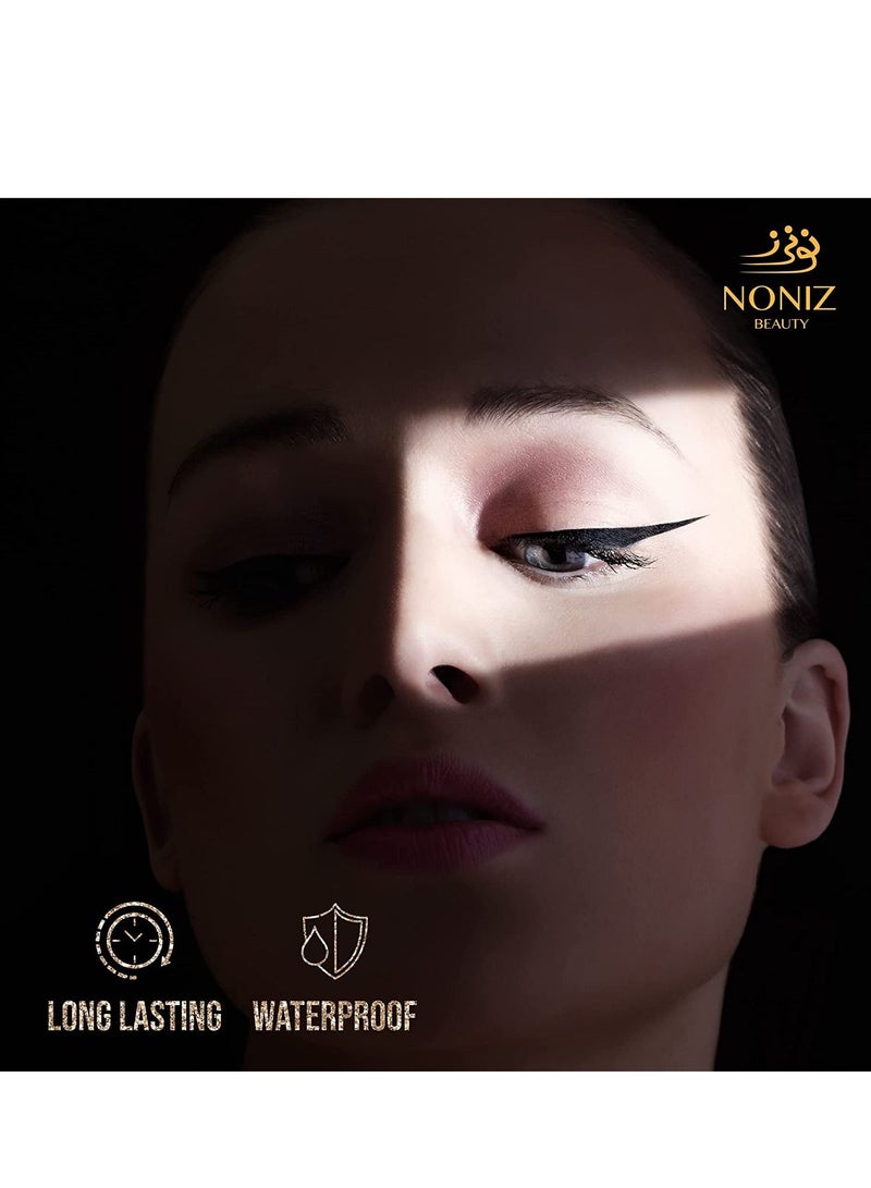 نونيز بيوتي محدد عيون سائل Noniz أسود مقاوم للماء - Image 3