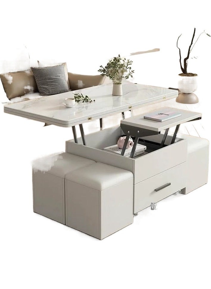 Multifunctional Adjustable Height Modern Dining Table Set Coffee Table Set