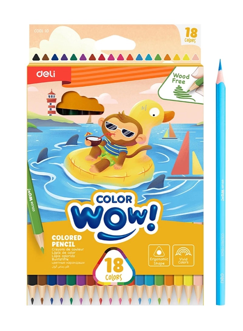 Deli 12-Piece Colouring Pencils Multicolour - Image 1