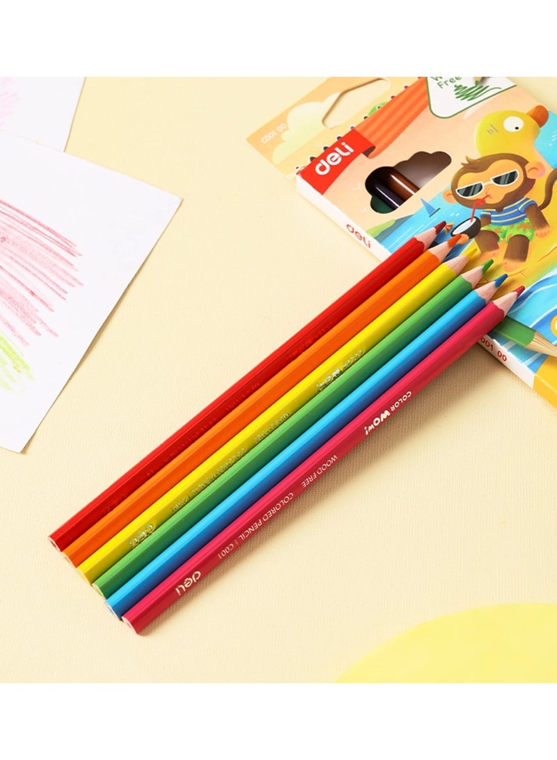 Deli 12-Piece Colouring Pencils Multicolour - Image 3