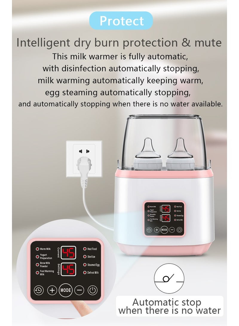 Joyelink Baby Bottle Heater with LCD Touch Screen and Remote Control, 24-Hour Constant Temperature, Automatic Shutdown, Fast Heating of Milk, Steam Sterilization, Suitable for Heating and Thawing Baby Food - Image 4