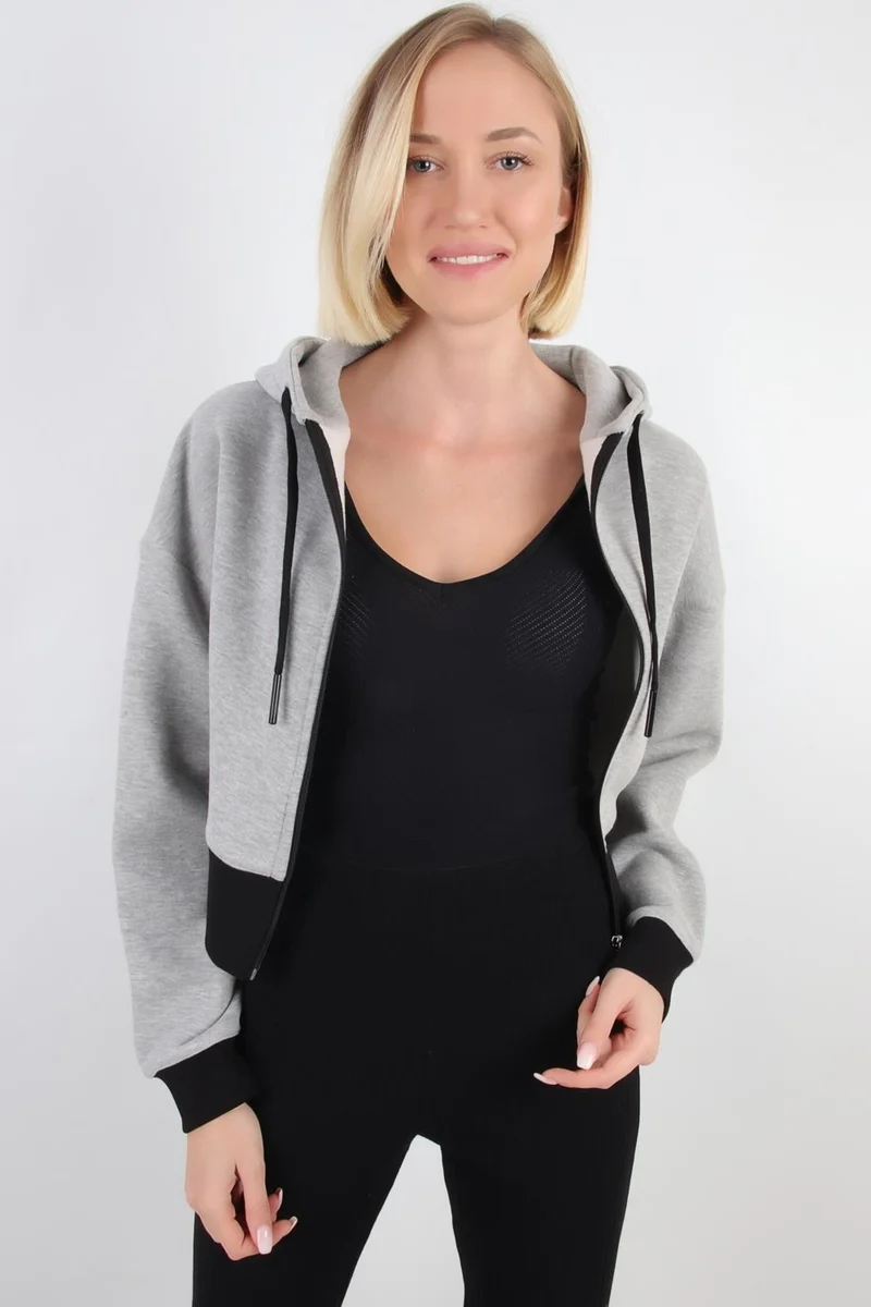 الكسندر جاردي Hooded Raised Crop Cardigan (B23-31303)