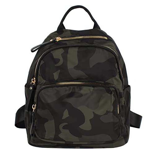CLARA Camouflage Women Mini Backpack Nylon Leisure Daypack Printed Shoulder Bag Handbag Purse(Camouflage) - Image 1