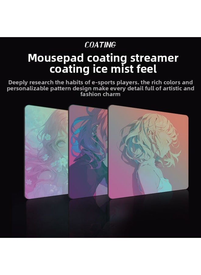 Generic - Fiberglass Rainbow Coated Mouse Pad Positioning Accurate Waterproof Fps Esports Desktop Pad Waterproof Keyboard Pad-Color:400*450*4-Pattern:Coated 9 - Image 1