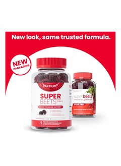 Humann humanN SuperBeets Heart Gummies - Heart-Healthy Energy, Grape Seed Extract & Beet Root Powder - Sugar Free - Pomegranate Berry Flavor, 60 Count  - Image 2