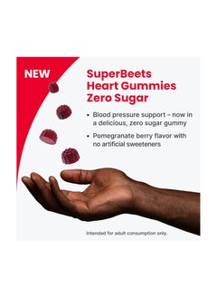 Humann humanN SuperBeets Heart Gummies - Heart-Healthy Energy, Grape Seed Extract & Beet Root Powder - Sugar Free - Pomegranate Berry Flavor, 60 Count  - Image 3