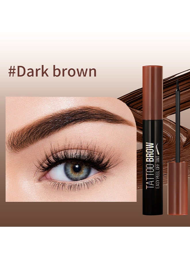 ICVC Tattoo Brow, Tattoo Peel Off Eyebrow Gel Tint, Semi Permanent Tattoo Brow Peel Off Tint Gel, Easy Peel Off Tin, Last Up To 3 Days, Waterproof And Sweat Resistant, Dark Brown - Image 2