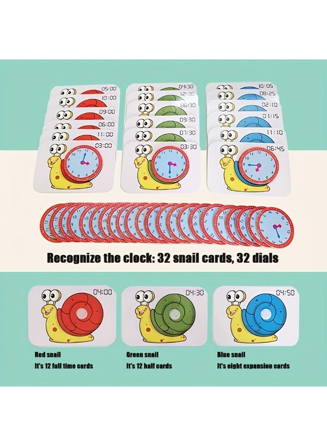 Educational Teaching Clock Toy, Learning Time Clock for Preschool & Kindergarten, Math Games for Time Recognition & Cognitive Development, Ideal Child Gift - Image 2