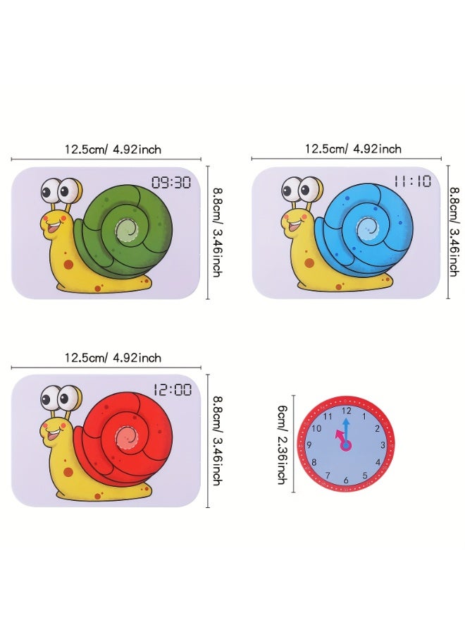 Educational Teaching Clock Toy, Learning Time Clock for Preschool & Kindergarten, Math Games for Time Recognition & Cognitive Development, Ideal Child Gift - Image 3