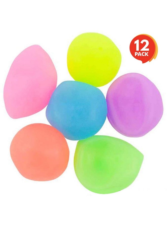 ArtCreativity Jelly Balloon Ball Set - 12 Piece - Fun Balloon Balls That Bounce and Stretch - Punch Balloons - Inflation Nozzles Included - Party Favor for Kids, Gift Idea for Boys, Girls - 6 Colors - Image 2