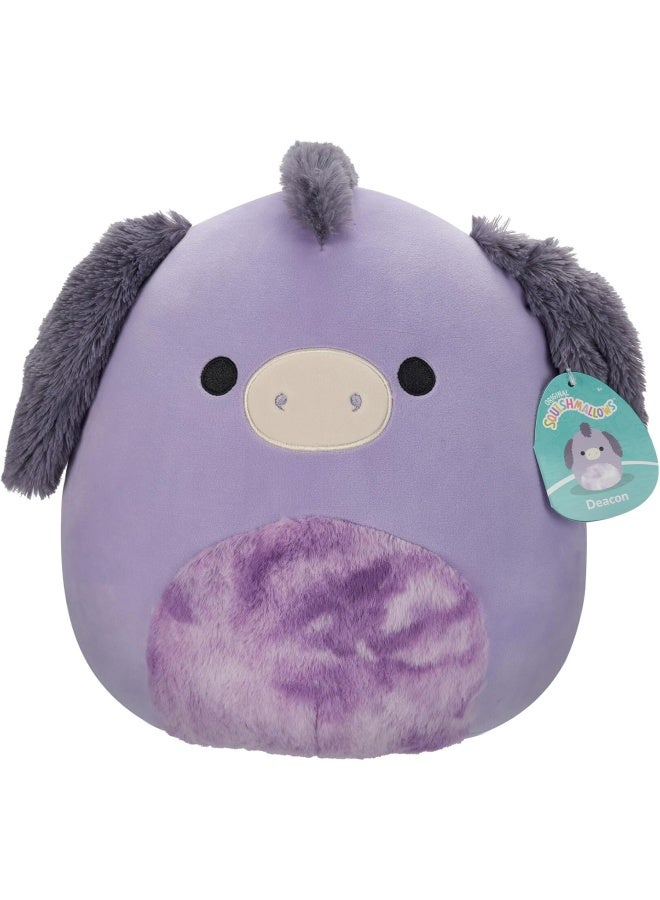 Squishmallows Squishmallows Deacon The Purple Donkey with Tie-Dye Belly Plush Toy (30.48 cm) - Image 1