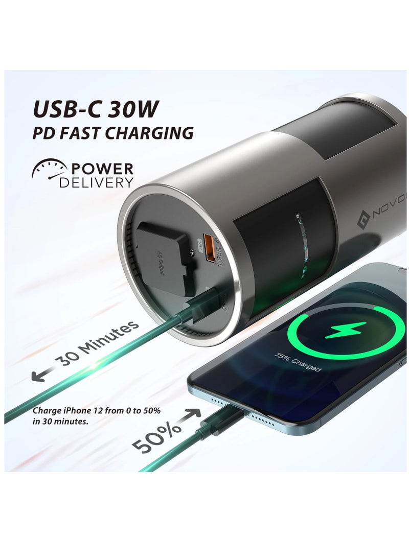 NOVOO - NOVOO Power Bank with AC Outlet 81W Portable Charger 22500mAh with USB C Port, USB 3.0 Quick Charge Port, UK Plug Port External Battery Power Bank for Laptops, Macbook, iPhone, Smartphones and More - Image 1