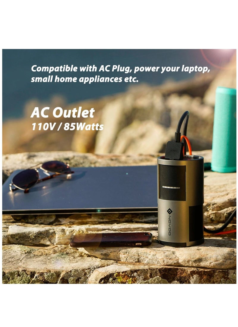 NOVOO - NOVOO Power Bank with AC Outlet 81W Portable Charger 22500mAh with USB C Port, USB 3.0 Quick Charge Port, UK Plug Port External Battery Power Bank for Laptops, Macbook, iPhone, Smartphones and More - Image 1
