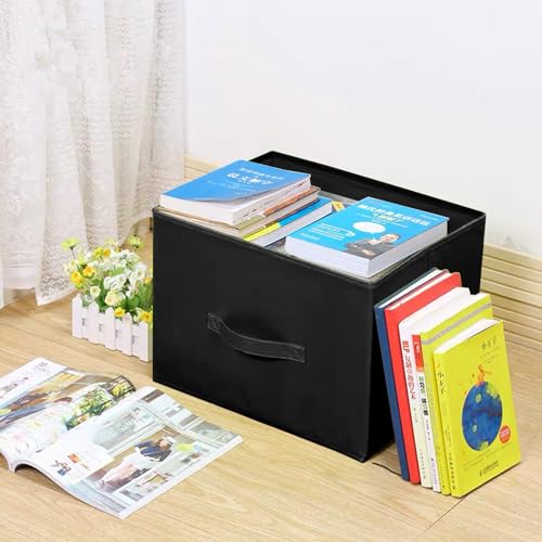 EBIGIC Small Storage Bins[6 Pack] 9.0"x7.5"x7.5" Small Size Fabirc Foldable Closet Toy Organizer Collapsible Cloth Black - Image 5
