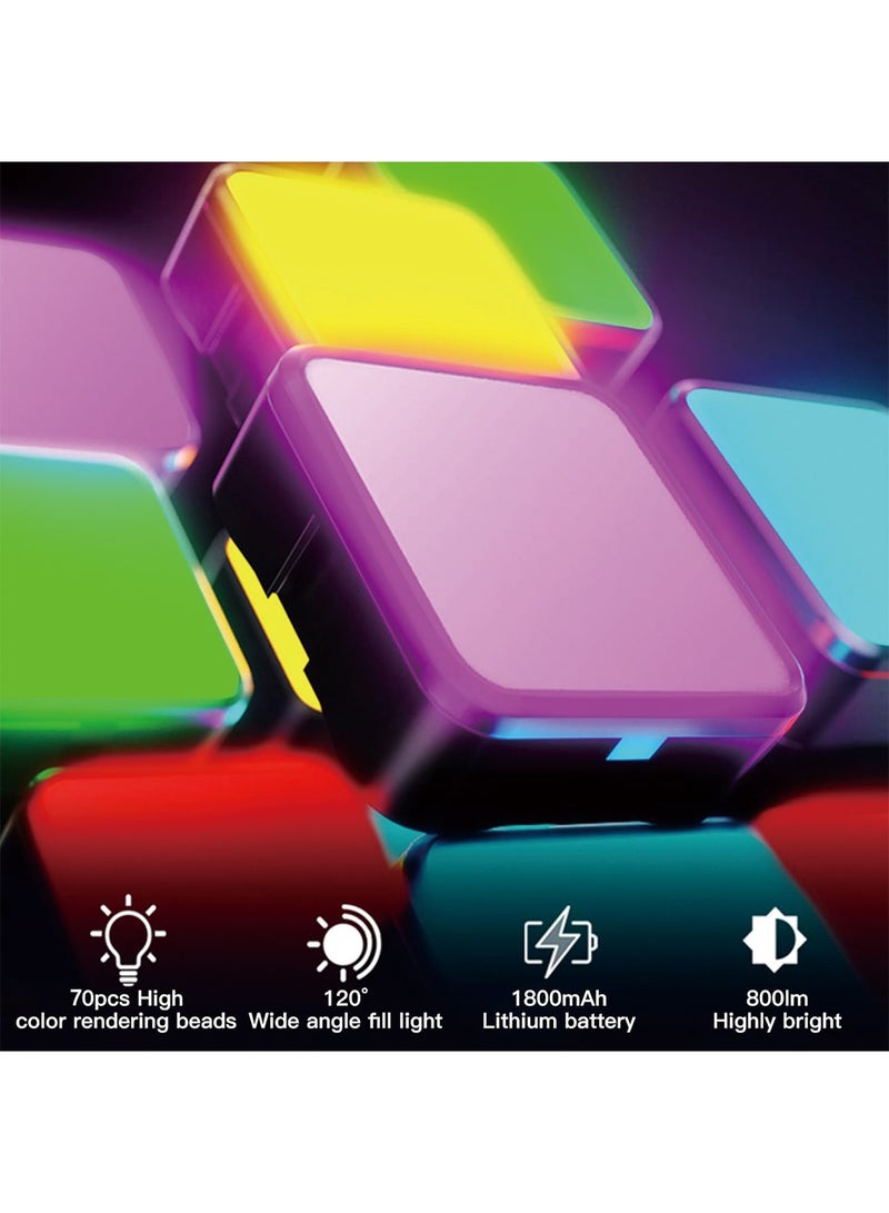 HaDoii Portable RGB Video Light Fill Light  Full Color Video Light Dimmable 180 Degree Front and Rear Adjustment Angle, Clip LED Light Panel for Photography,Video Conference,TikTok - Image 5