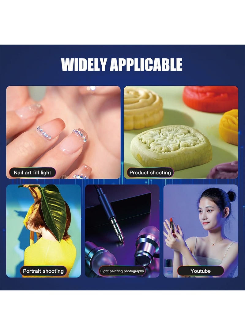 HaDoii Portable RGB Video Light Fill Light  Full Color Video Light Dimmable 180 Degree Front and Rear Adjustment Angle, Clip LED Light Panel for Photography,Video Conference,TikTok - Image 4