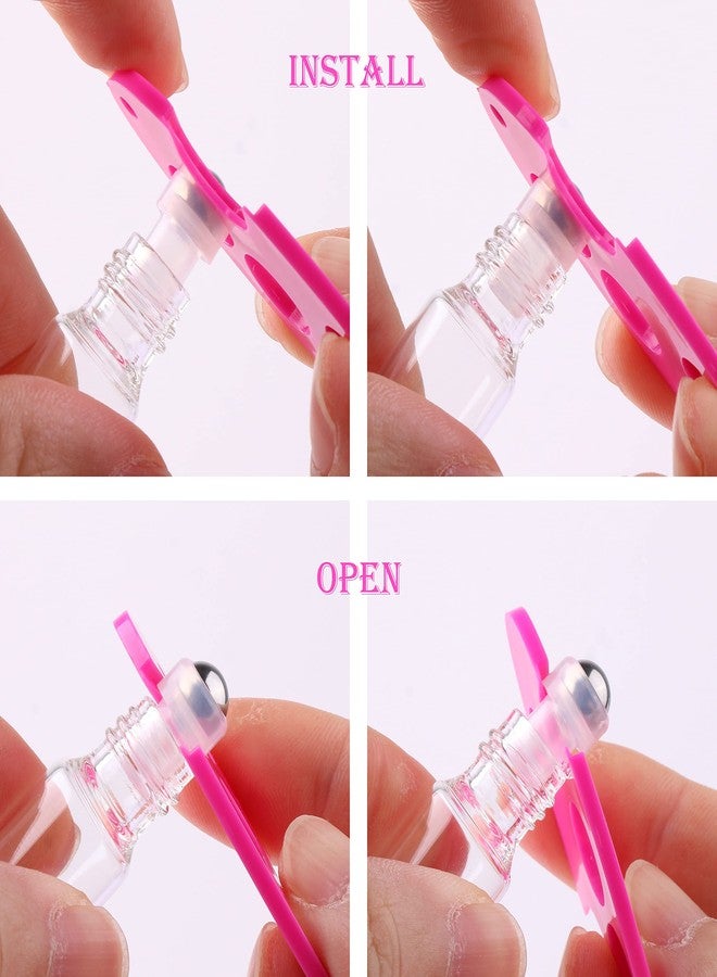 MaxMau Pack of 100,5ml Clear Glass Roll on Bottle Essential Oil Roller Bottles with Stainless Steel Roller Balls and Golden Painted Lids for Daily Aromatherapy Sample Test Travel - Image 5