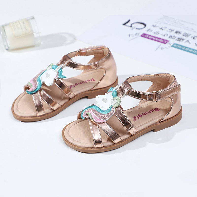 Children'S Sandals Summer Korean Version Children'S Velcro Cartoon Boys And Girls Roman Beach Shoes - Image 5