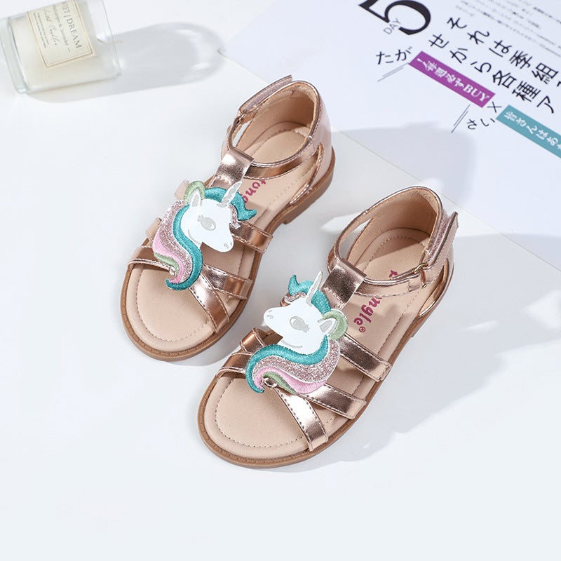 Children'S Sandals Summer Korean Version Children'S Velcro Cartoon Boys And Girls Roman Beach Shoes - Image 1
