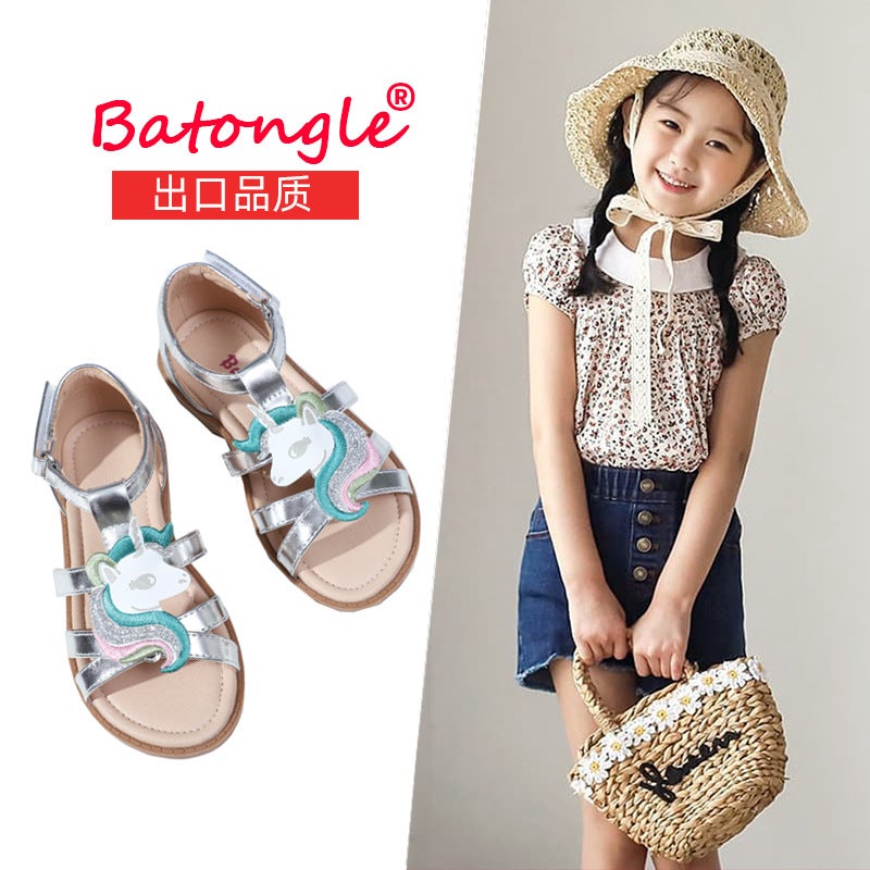Children'S Sandals Summer Korean Version Children'S Velcro Cartoon Boys And Girls Roman Beach Shoes - Image 2
