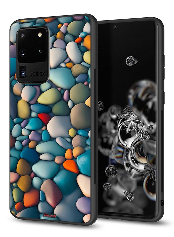 Tolwak Samsung Galaxy S20 Ultra 5G Protective Case Cover Stones Abstract Pattern - Image 1