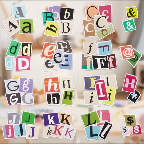 Draupnir 400Pcs Alphabet Letter Stickers, Waterproof for Scrapbook, Notebook, Classroom Decor, Door, Mailbox, Water Bottle, Laptop - A-Z, Numbers 0-9, and Symbols - Image 3
