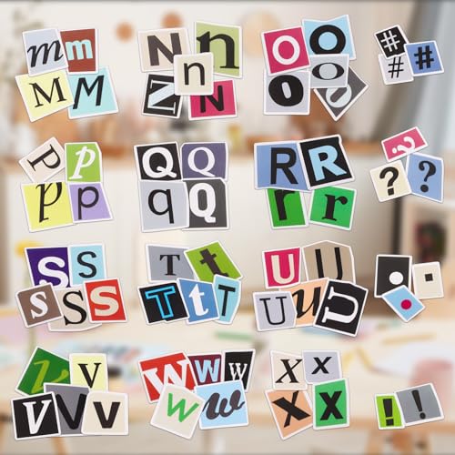 Draupnir 400Pcs Alphabet Letter Stickers, Waterproof for Scrapbook, Notebook, Classroom Decor, Door, Mailbox, Water Bottle, Laptop - A-Z, Numbers 0-9, and Symbols - Image 4