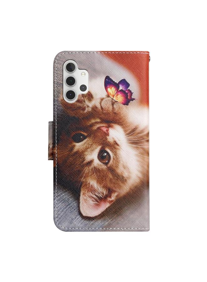 S-TOP Case For Samsung Galaxy A32 5G Painted Pattern Horizontal Flip Leather Case with Holder & Card Slot & Wallet - Image 3