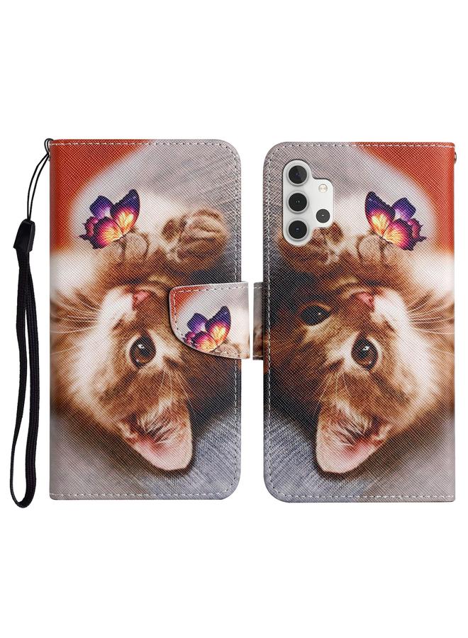 S-TOP Case For Samsung Galaxy A32 5G Painted Pattern Horizontal Flip Leather Case with Holder & Card Slot & Wallet - Image 1