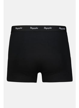 Algspar Men 3 Pieces Brand Logo Boxer, Grey/Blue/Black  - Image 4