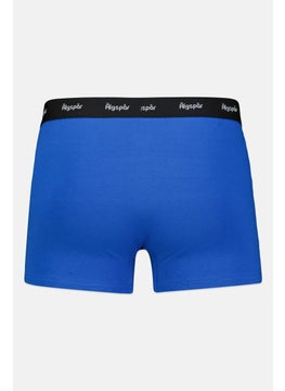 Algspar Men 3 Pieces Brand Logo Boxer, Grey/Blue/Black  - Image 3