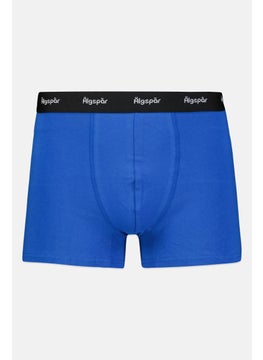 Algspar Men 3 Pieces Brand Logo Boxer, Grey/Blue/Black  - Image 5