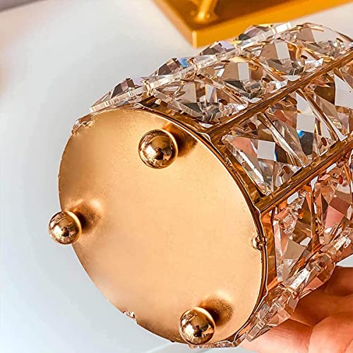 Zollyss Handcrafted Crystal Makeup Brush Holder Organizer Bling Personalized Pencil Cup Collection Cosmetic Storage Organizer for Vanity, Bathroom, Bedroom, Office Desk - Image 5