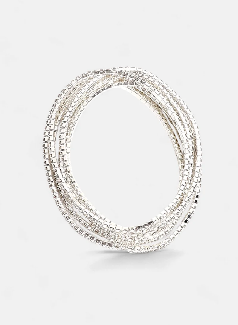 SOHI Stones Studded Wraparound Artificial Bracelet Jewellery