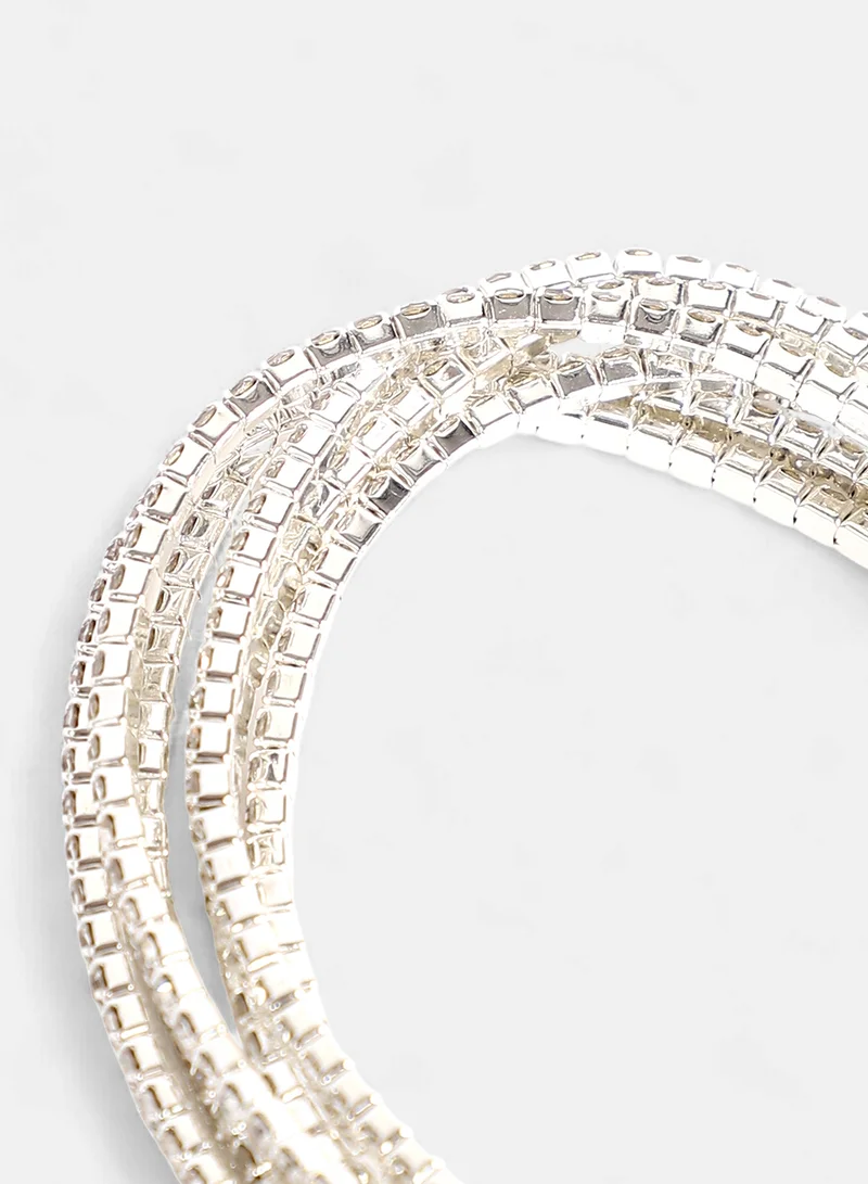 SOHI Stones Studded Wraparound Artificial Bracelet Jewellery