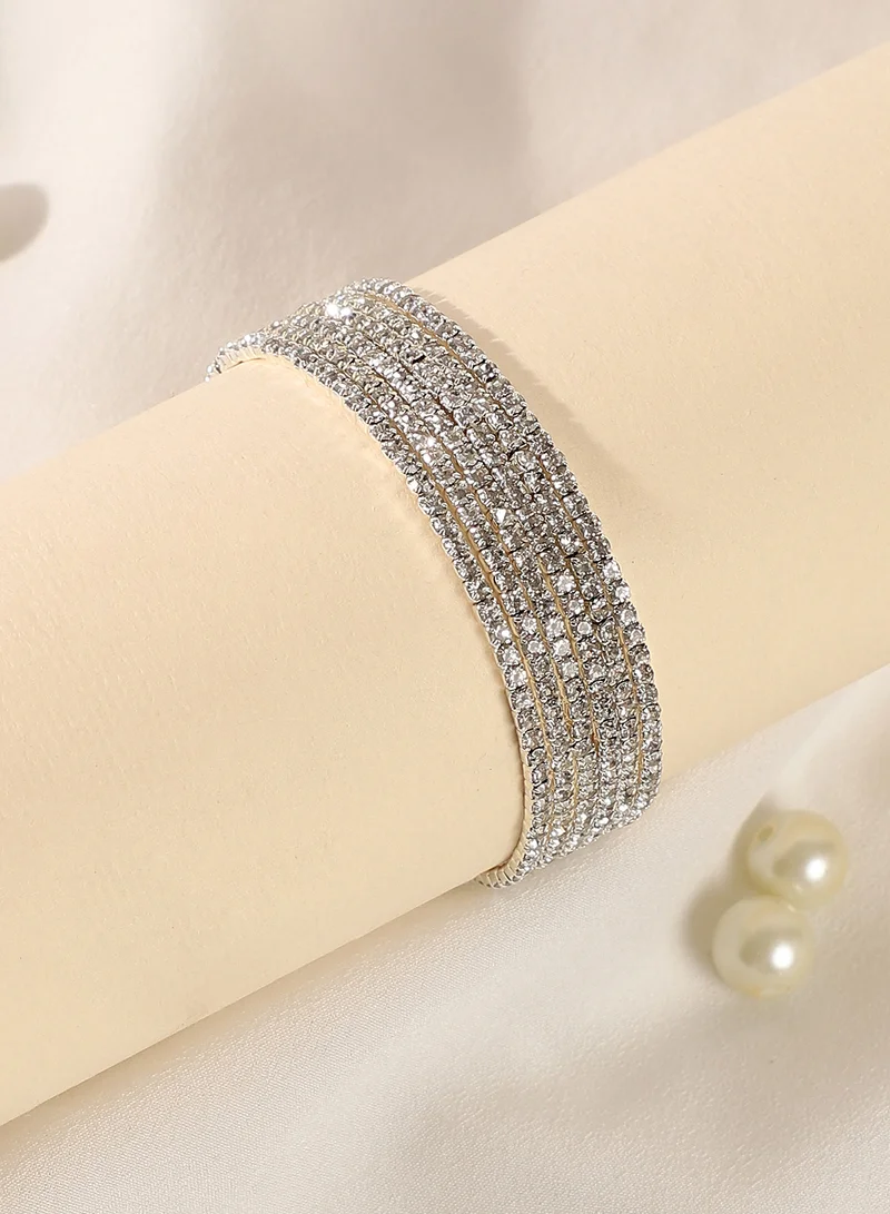 SOHI Stones Studded Wraparound Artificial Bracelet Jewellery