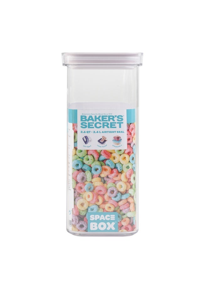 Baker's Secret Baker’s Secret 2.4L SPACE BOX Rectangular Airtight Container – Spacious Food Storage for Freshness Preservation, Bulk Meal Prep & Organized Kitchen Use - Image 1