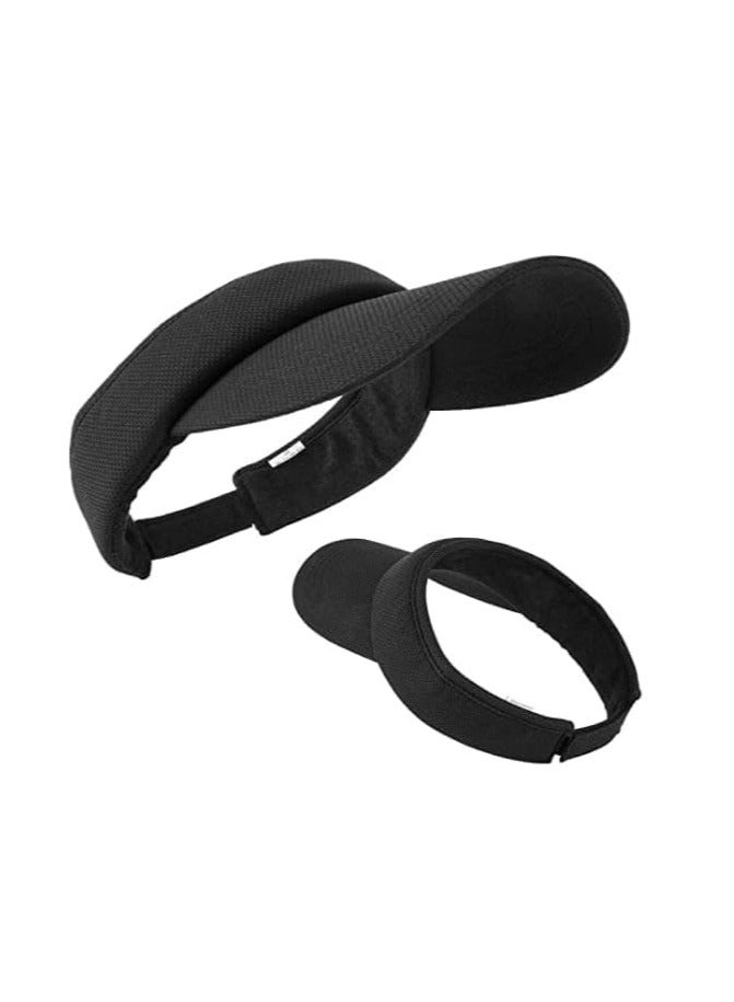 Women's Sun Visors Long Brim Thicker Sweatband Adjustable Sport Visor Hat - Image 1