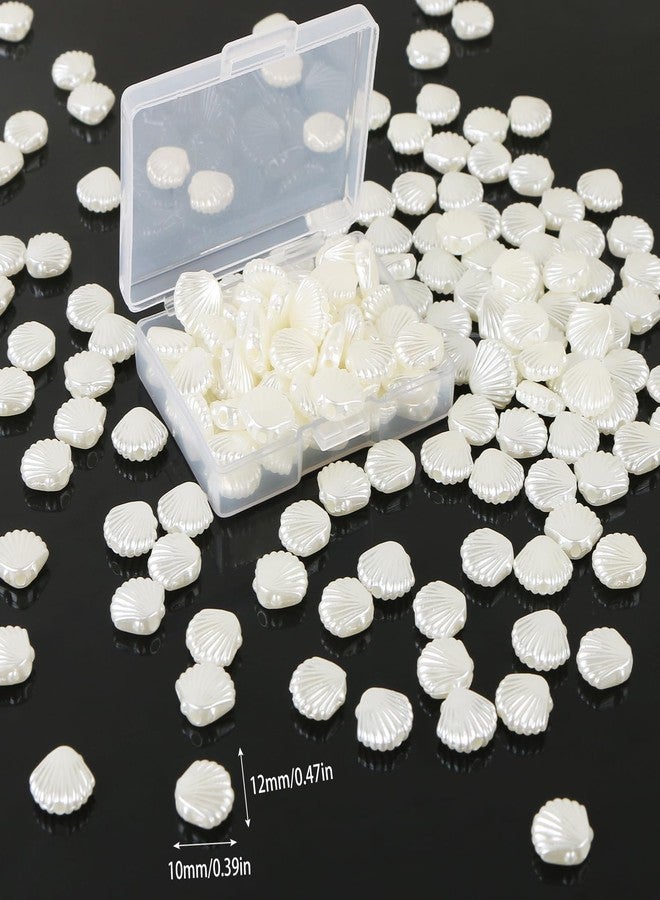 EVERMARKET 200 Pcs Shell Beads for Jewelry Making, Acrylic Sheel Beads Bulk Cute Seashell Beads with Box, Aesthetic Beads for DIY Crafts Shell Charms Key Chains Bracelet - Image 2