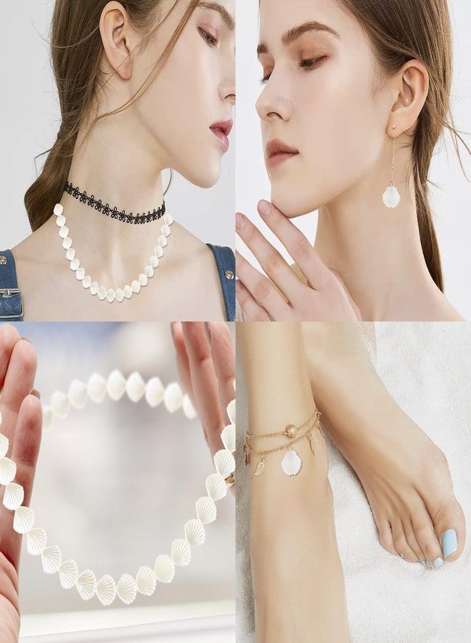 EVERMARKET 200 Pcs Shell Beads for Jewelry Making, Acrylic Sheel Beads Bulk Cute Seashell Beads with Box, Aesthetic Beads for DIY Crafts Shell Charms Key Chains Bracelet - Image 4