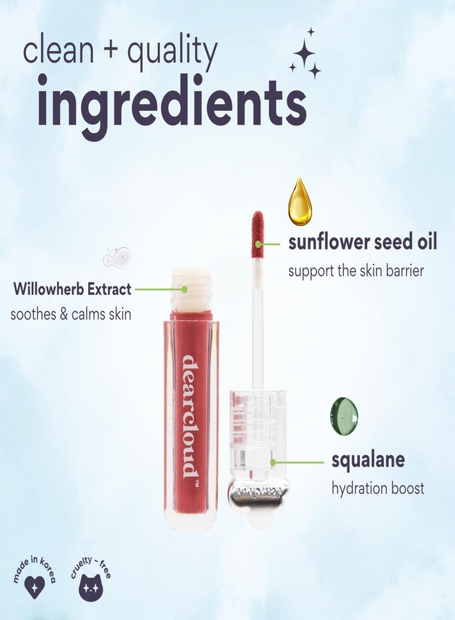 dearcloud Color Crush Lip Tint – Lip Gloss for Women – Tinted Lip Balm with Squalane – Pinky (0.13 oz) - Image 3