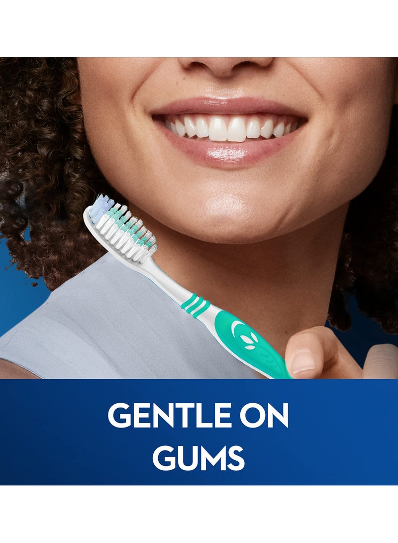 Oral-B Delicate White Manual Toothbrush Medium Pack of 4 Multi-Colored - Image 3