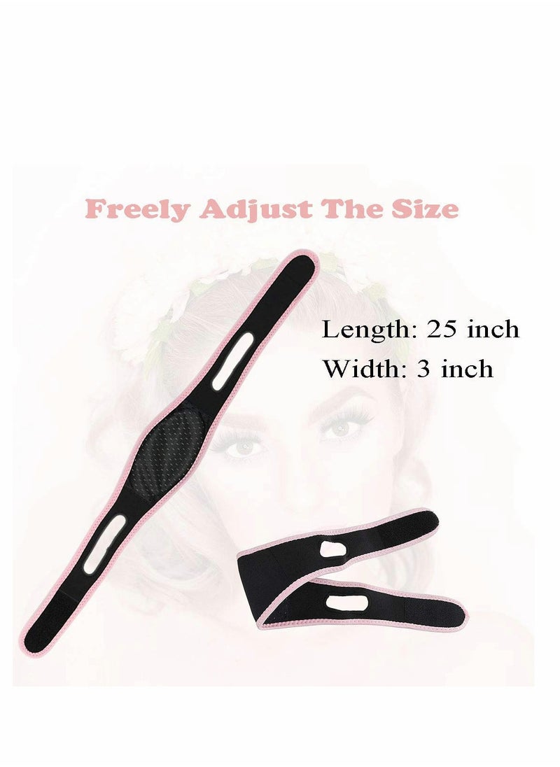 SYOSI - 2 pcs Facial Slimming Strap, Weight Reducing V-shaped face, Slimming Strap Pain- Free Anti-Wrinkle Band, Anti Aging, snoring devices for women, Anti Snore Chin Strap - Image 1