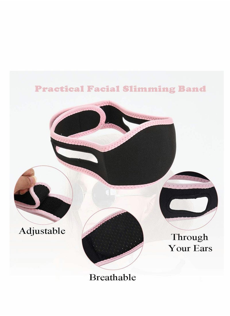 SYOSI - 2 pcs Facial Slimming Strap, Weight Reducing V-shaped face, Slimming Strap Pain- Free Anti-Wrinkle Band, Anti Aging, snoring devices for women, Anti Snore Chin Strap - Image 1