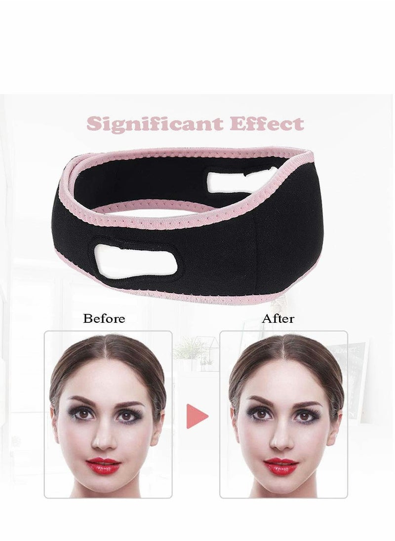 SYOSI - 2 pcs Facial Slimming Strap, Weight Reducing V-shaped face, Slimming Strap Pain- Free Anti-Wrinkle Band, Anti Aging, snoring devices for women, Anti Snore Chin Strap - Image 1