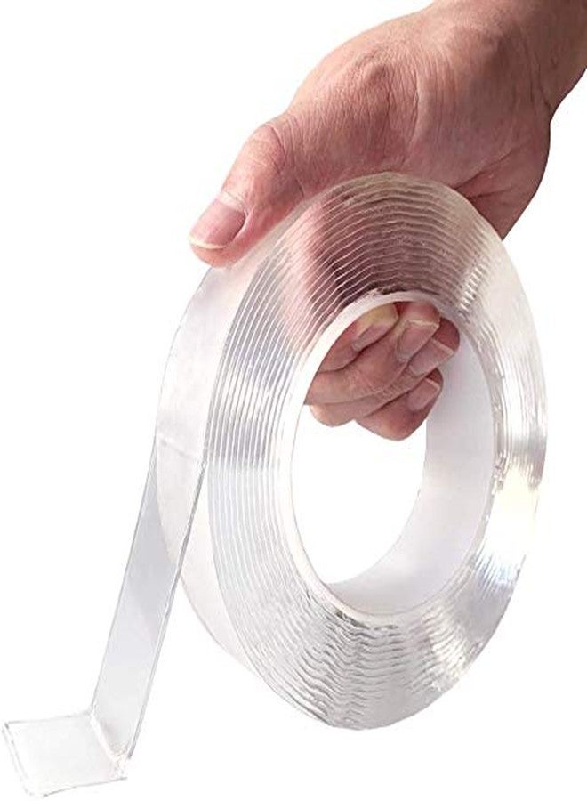 ISAN® NANO GEL Tape Width 48mm (2" Approx) x 3m Length Double sided 2mm Transparent Washable Reusable (1 Pc.) - Image 2