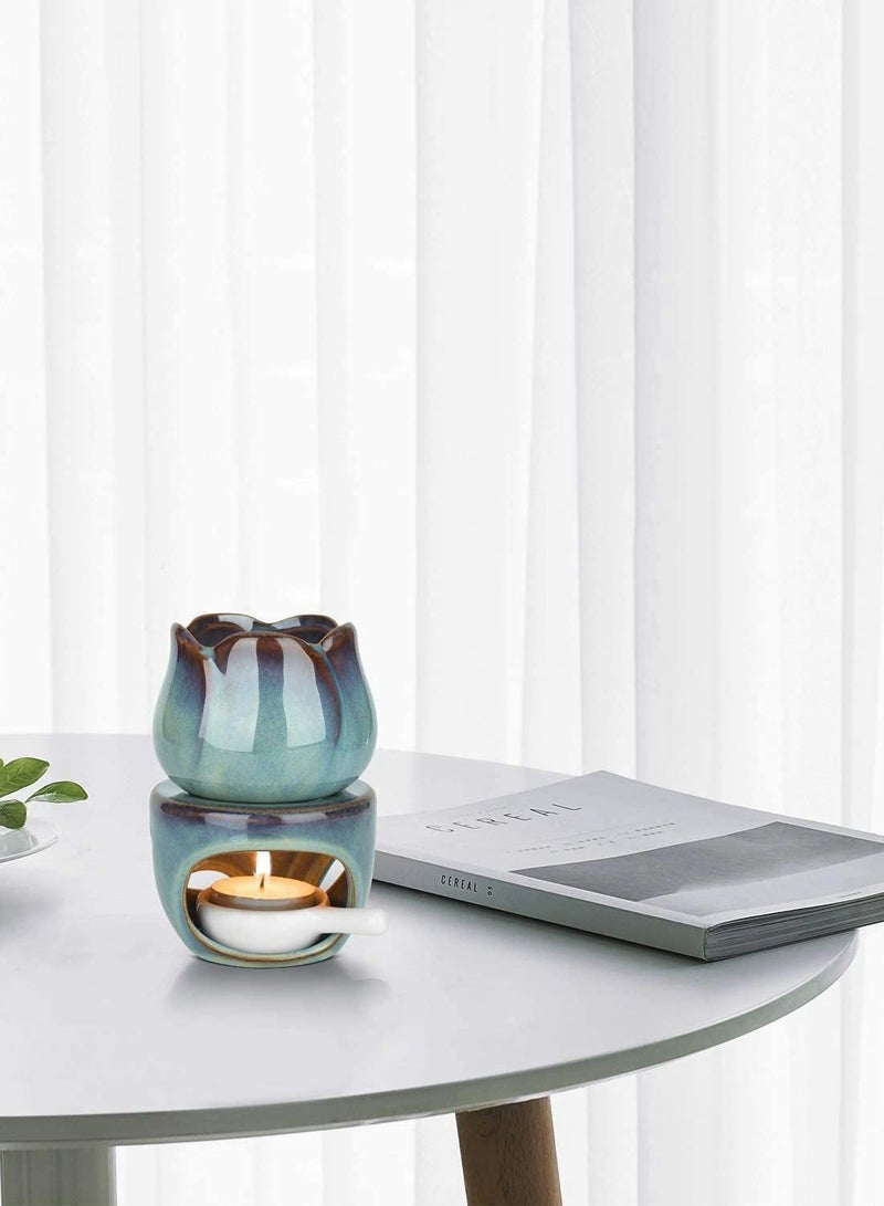 واي آند دي Wax Melt Essential Oil Burner, Removable Aromatherapy Burner Ceramic Aroma Candle Diffuser Tart Warmer - Image 5